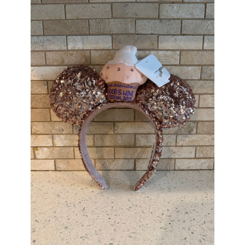 Disney 2019 Epcot International Food & Wine Festival Cupcake Ears Headband nwt